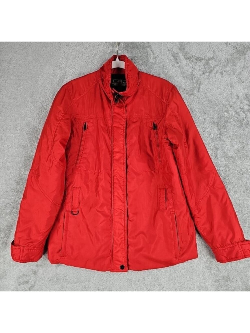 Lauren Ralph Lauren Jacket Womens M Red Lauren Active Quilted Full Zip Pockets